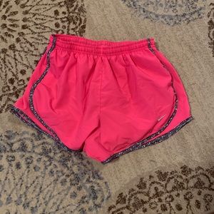 Size medium hot pink and black nike shorts